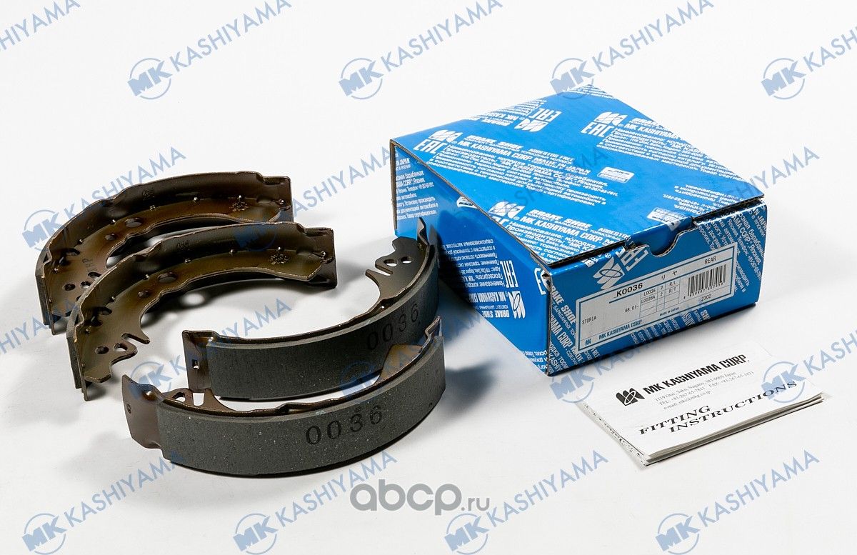 Тормозные колодки барабанные DAIHATSU/TOYOTA HIJET/SIRION 86- задн. (MK Kashiyama) MK Kashiyama. Артикул K0036