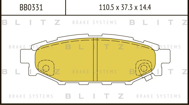 Колодки тормозные SUBARU LEGACY/OUTBACK/IMPREZA 03- задн. (Blitz). Артикул BB0331