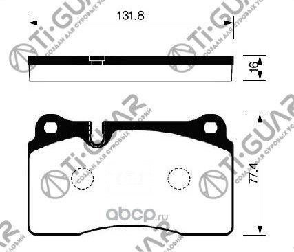 Тормозные колодки (TI-Guar). Артикул TG8028