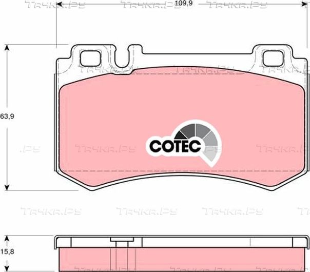Тормозные колодки TRW COTEC. Артикул GDB1544