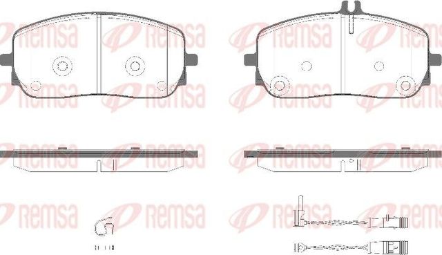 Тормозные колодки Remsa. Артикул 1826.02