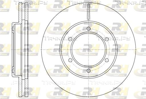Тормозной диск RoadHouse передний для Toyota Corolla E120, E130 2004-2007. Артикул 6702.10
