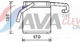 Радиатор отопителя (печки) AVA для Ford Ranger II 2006-2008. Артикул FD6607