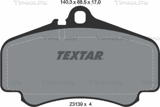 Тормозные колодки Textar. Артикул 2313901