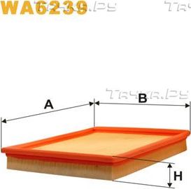 Воздушный фильтр WIX Filters. Артикул WA6239