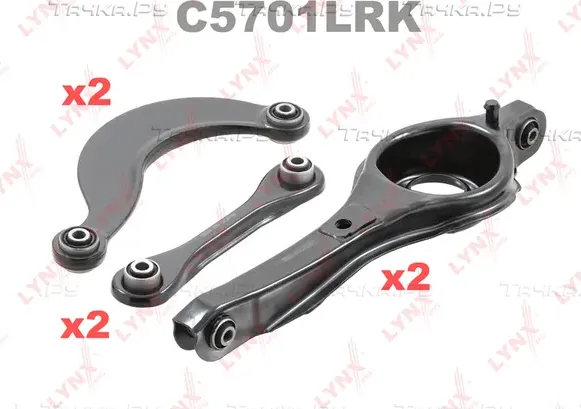 Комплект рычагов / Зад. подв. FORD Focus I-II 98> / C-Max 03>  VOLVO C30 06> / S40 II 04> (Lynxauto). Артикул c5701lrk