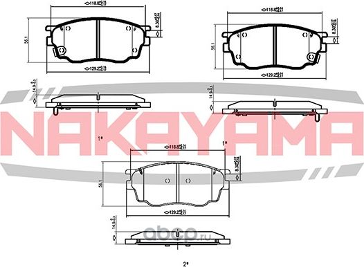 Колодки тормозные (Nakayama). Артикул P0359NY