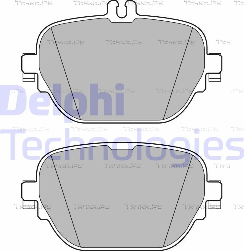 Тормозные колодки Delphi (Low-Metallic) задние для Mercedes-Benz GLC I (X253) 2017-2026. Артикул LP3297