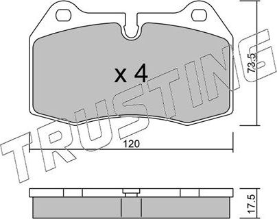 Тормозные колодки Trusting. Артикул 661.0