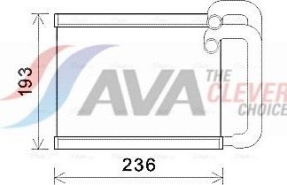 Радиатор отопителя (печки) AVA. Артикул HY6391