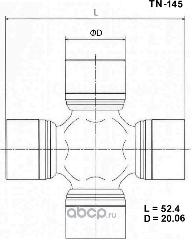 Крестовина карданного вала NISSAN SKYLINE V3 01-14 HONDA ODYSSEY II RA 99-03 CR-V 97-12 без тавотн TOYO TN145 Toyo. Артикул TN-145