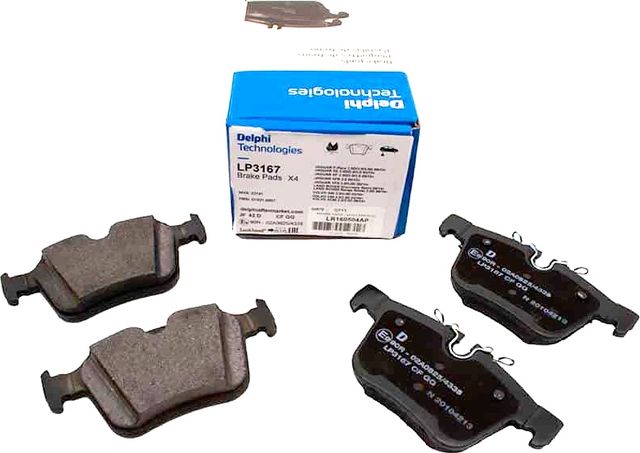 Тормозные колодки Delphi (Low-Metallic) задние для Volvo V90 II 2016-2026. Артикул LP3167