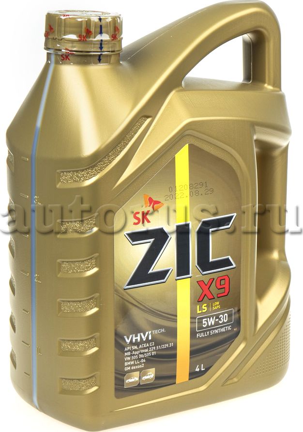 Масло моторное ZIС X9 LS синтетическое 5W30 4л (ZIC). Артикул 162200
