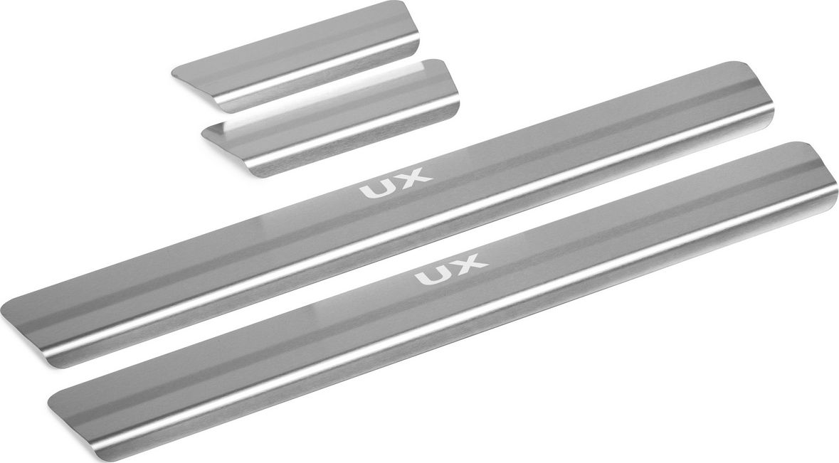 Накладки Rival на пороги (с надписью) для Lexus UX 2018-2026. Артикул NP.3201.3
