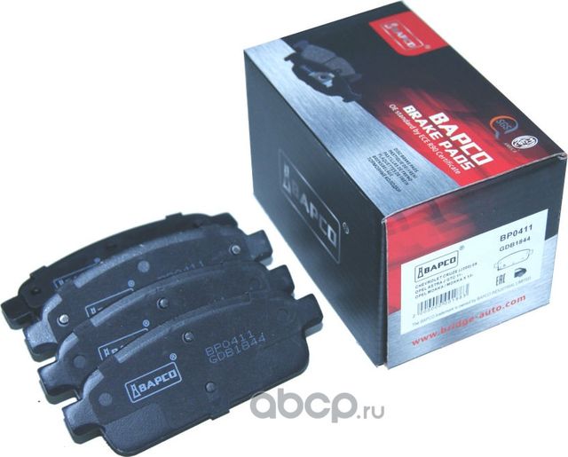Колодки тормозные дисковые зад. GM AVEO(T300), CRUZE(J300) 09-ASTRA J (Bapco) Bapco. Артикул BP0411