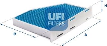 Салонный фильтр UFI. Артикул 34.124.00