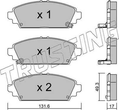 Тормозные колодки Trusting. Артикул 479.0