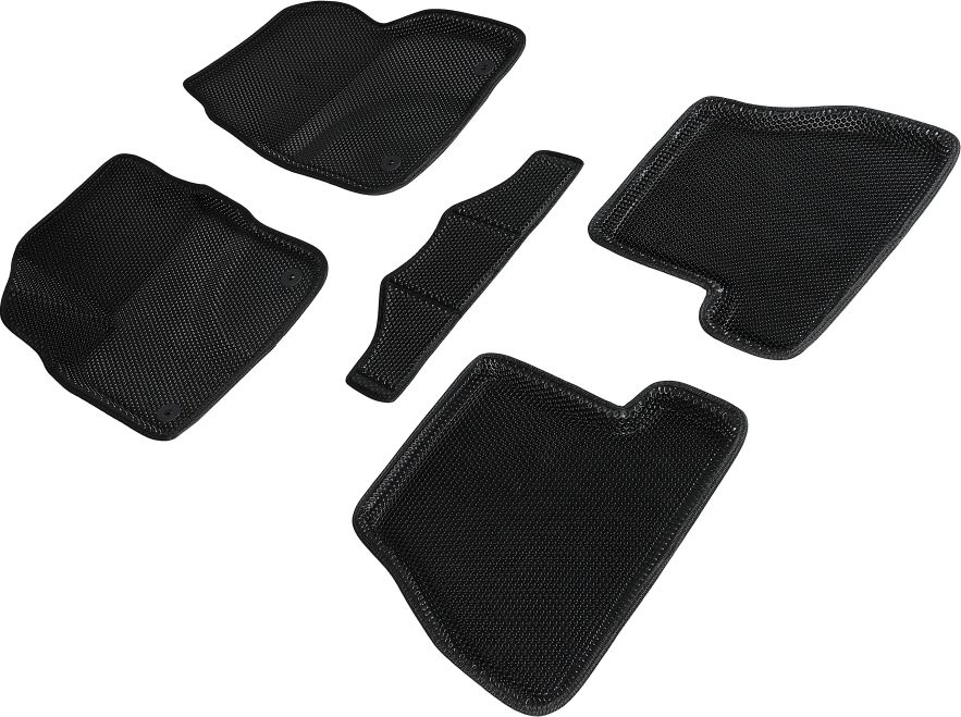Коврики Seintex 3D EVA Соты для салона Ford Focus III (АКПП) 2011-2015 ЧЕРНЫЕ. Артикул 95251