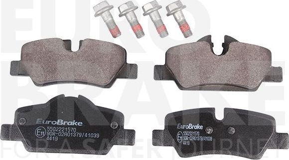 Тормозные колодки Eurobrake задние для MINI Hatch III (F55/F56) 2013-2026. Артикул 5502221570