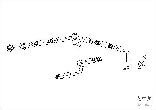 Тормозной шланг Corteco передний левый для Mazda RX-8 I 2003-2012. Артикул 19033600