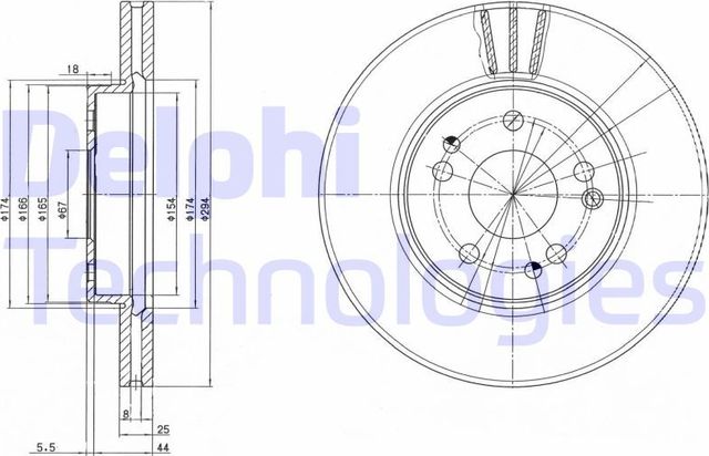 Тормозной диск Delphi. Артикул BG2772