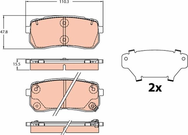 Тормозные колодки TRW. Артикул GDB2112