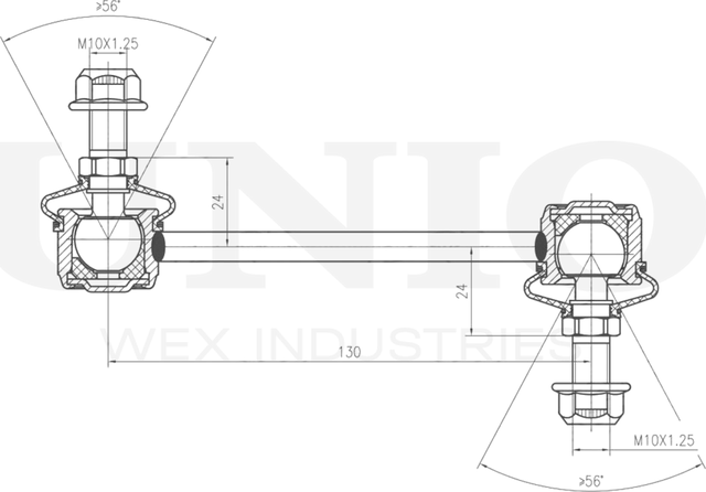 Тяга/стойка стабилизатора (Unio). Артикул SSP-50148