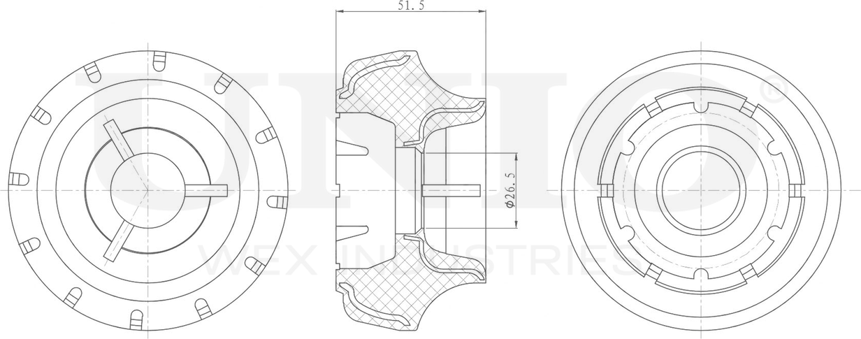 Опора амортизационной стойки (Unio). Артикул RMP-13001