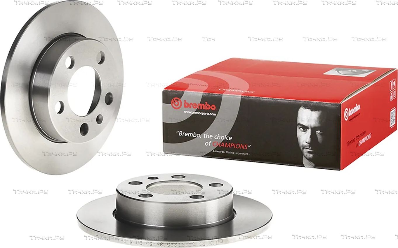 Тормозной диск Brembo PRIME LINE задний для Volkswagen New Beetle I (A4) 1998-2010. Артикул 08.7165.14