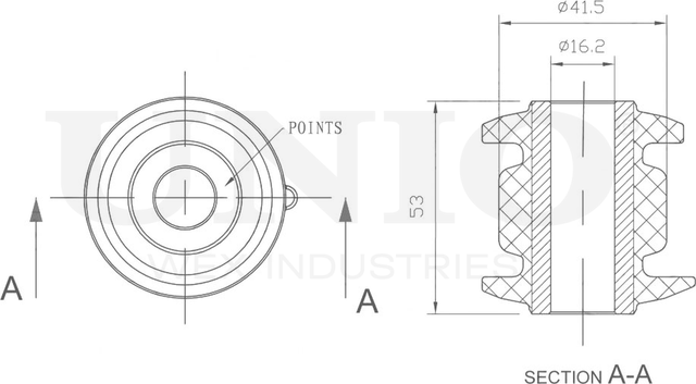 Сайлентблок рычага подвески (Unio). Артикул RMP-20581