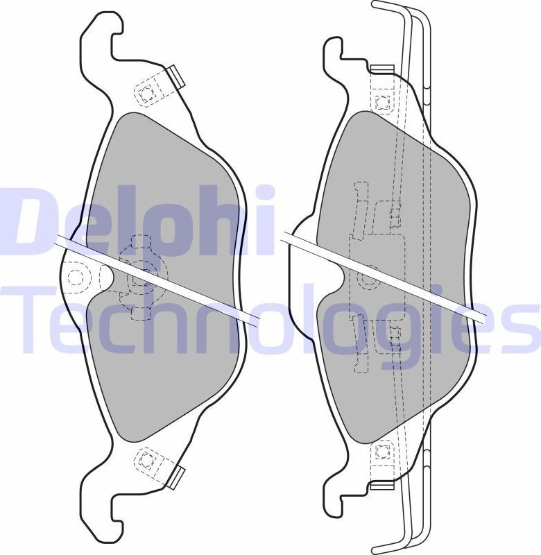 Тормозные колодки Delphi (Low-Metallic). Артикул LP1673