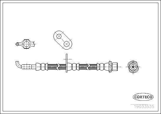 Тормозной шланг Corteco. Артикул 19033535