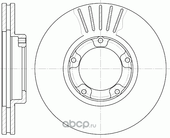 Диск тормозной вентилируемый (G-Brake). Артикул GR02335