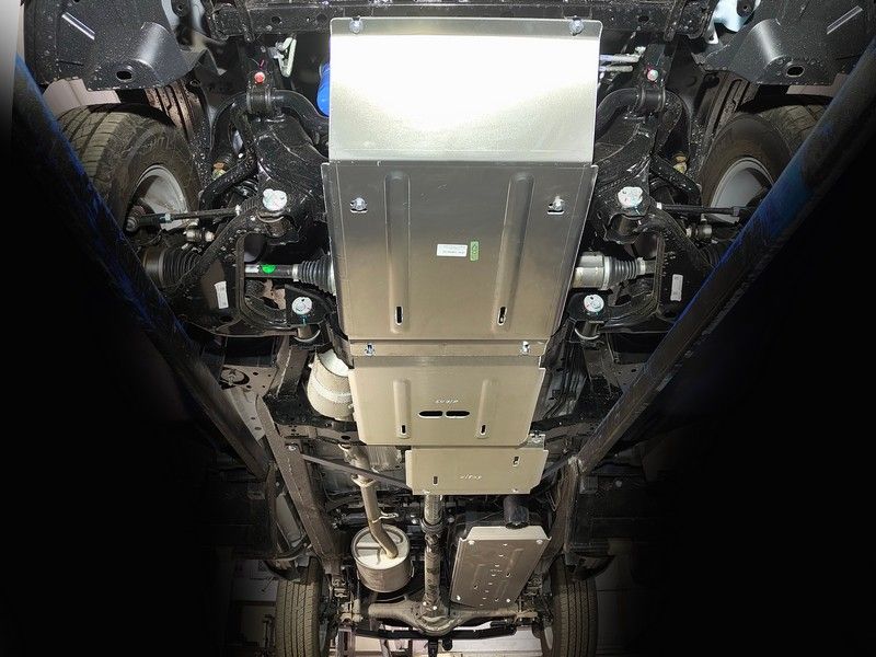 Защита алюминиевая ТСС (4 мм) для переднего моста, КПП, картера, бака и РК Sollers ST6 2023-2026. Артикул ZKTCC00724K