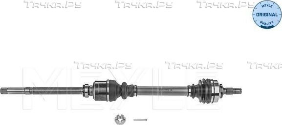 Полуось (привод в сборе, приводной вал) Meyle Original передняя правая для Citroen C4 Picasso I 2007-2013. Артикул 40-14 498 0032