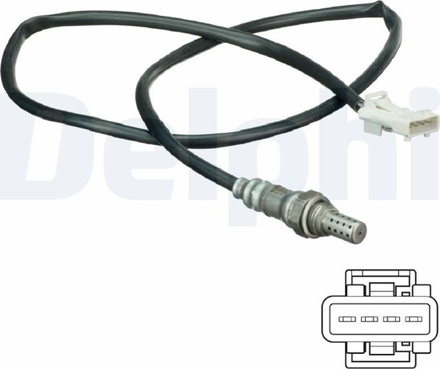 Лямбда-зонд (кислородный датчик) Delphi для Saab 9-3 II 2002-2015. Артикул ES20115-12B1