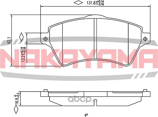 Колодки тормозные (Nakayama). Артикул HP8278NY