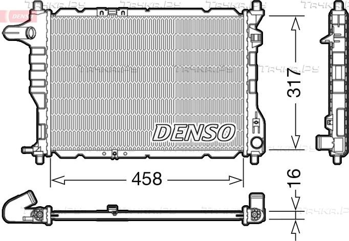 Радиатор охлаждения двигателя Denso. Артикул DRM08005