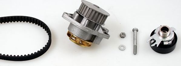 Помпа (водяной насос) с комплектом ремня ГРМ Hepu. Артикул PK05411