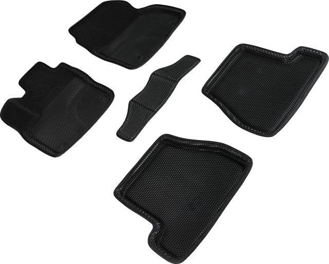 Коврики Seintex 3D EVA Соты для салона Ford Focus III (МКПП) 2011-2015 ЧЕРНЫЕ. Артикул 95253