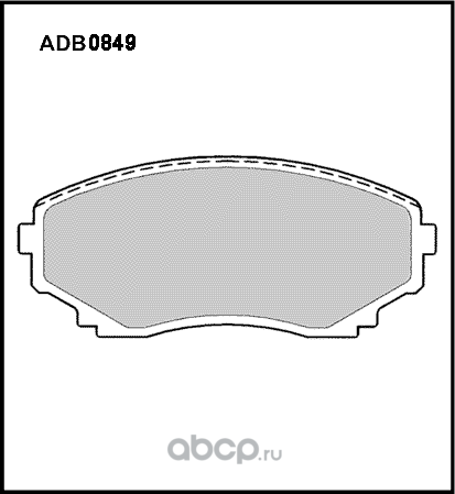 Колодки тормозные дисковые | перед | (Allied Nippon). Артикул ADB0849