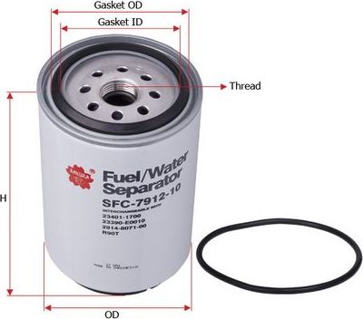 Топливный фильтр-сепаратор Sakura. Артикул SFC-7912-10