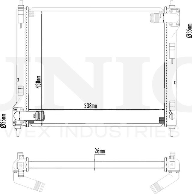 Радиатор двигателя (Unio). Артикул RAD-10056