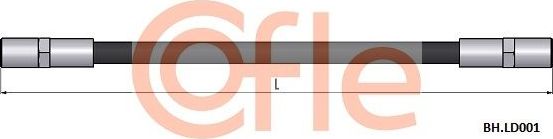 Тормозной шланг Cofle задний для ВАЗ Samara (2108, 2109, 2113, 2114) 1987-2013. Артикул 92.BH.LD001