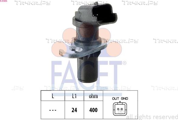 Датчик положения распредвала Facet Made in Italy - OE Equivalent для Citroen Berlingo II 2008-2019. Артикул 9.0305