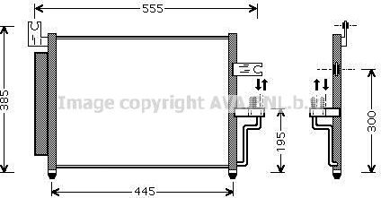 Радиатор кондиционера (конденсатор) AVA (алюминий). Артикул HY5081D