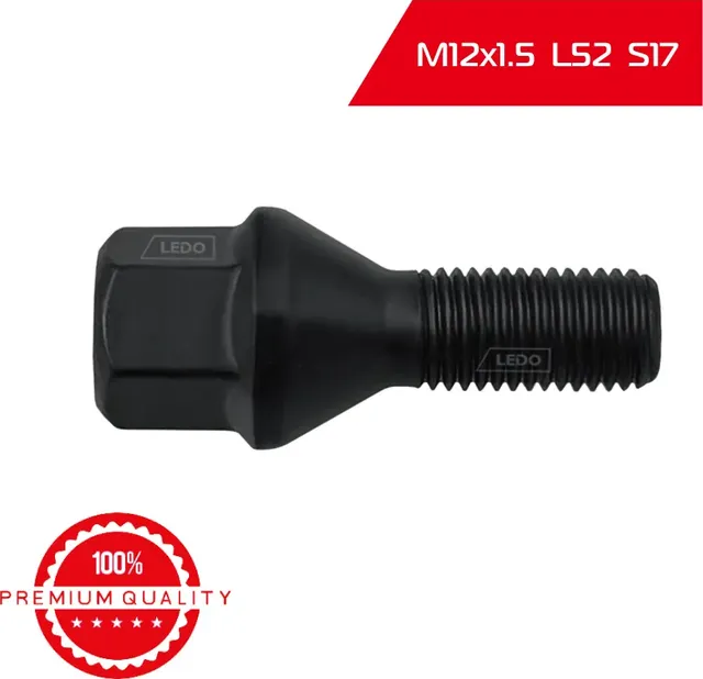 LEDO Болт колеса черный на BMW M12x1.5 ключ 17 Ledo. Артикул 36136781150lb