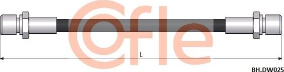 Тормозной шланг Cofle. Артикул 92.BH.DW025