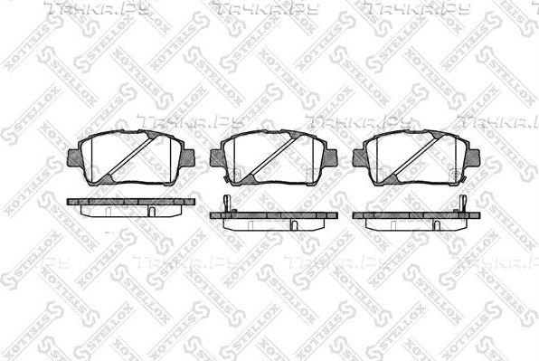 Тормозные колодки Stellox передние для BYD F3 I 2005-2012. Артикул 751 002B-SX