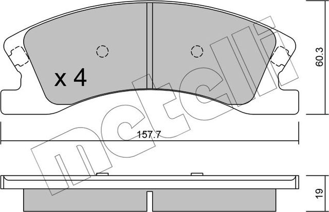 Тормозные колодки Metelli передние для Jeep Grand Cherokee II (WJ) 2001-2005. Артикул 22-0626-0